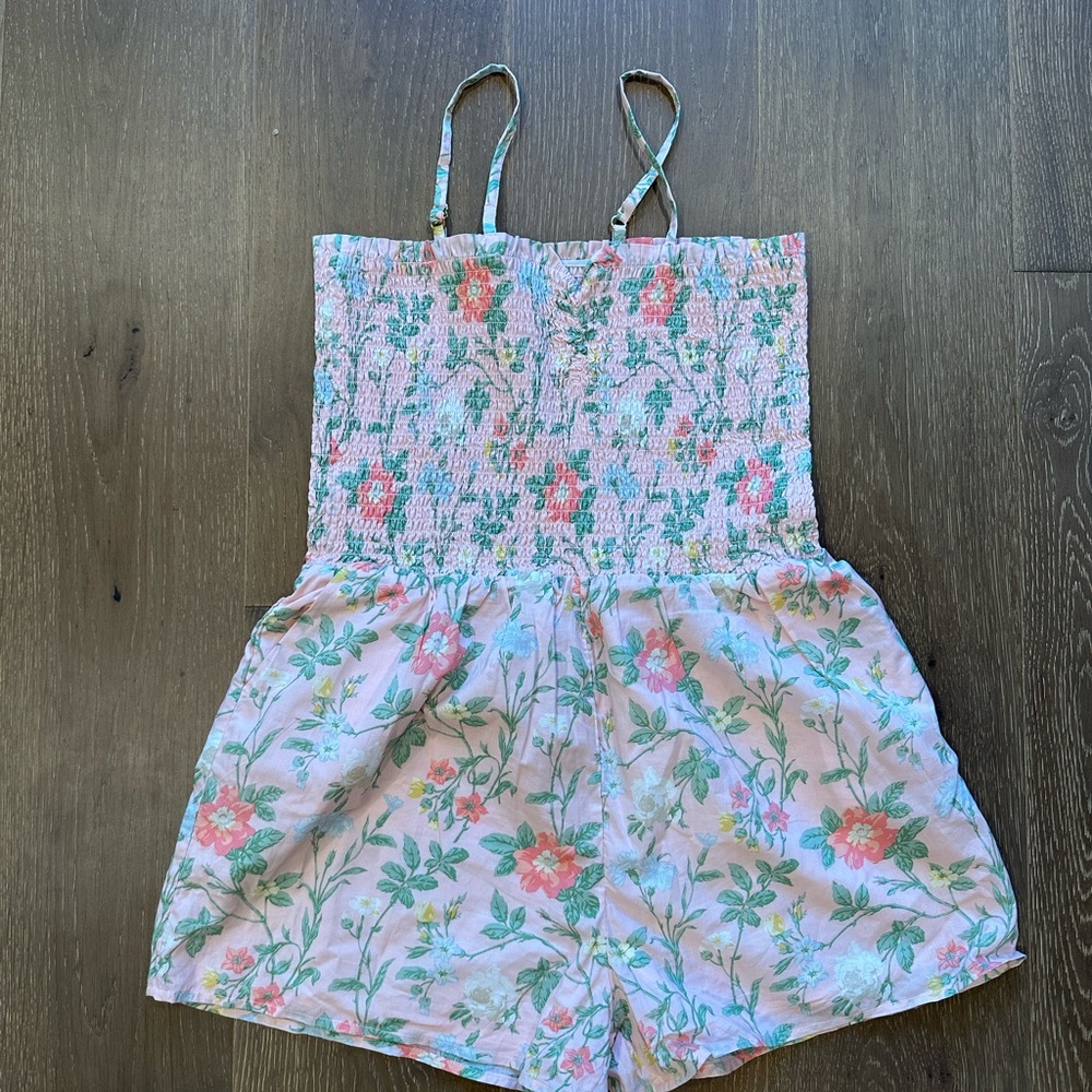 Janie and Jack Floral Pink Romper size 18